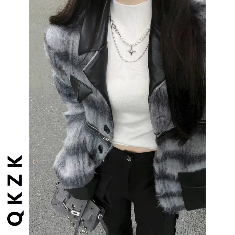 Съемный костюм, демисезонное шерстяное пальто, цветная куртка, oversize