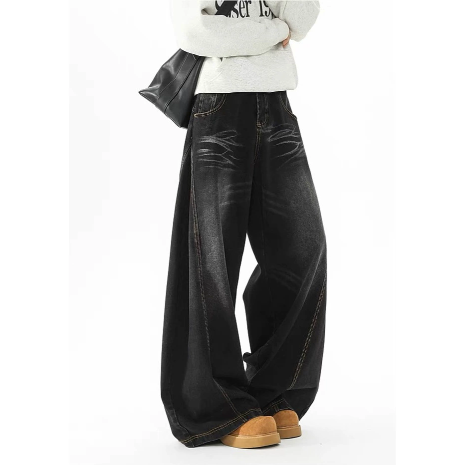 Ретро джинсы, брюки, американский стиль, plus size