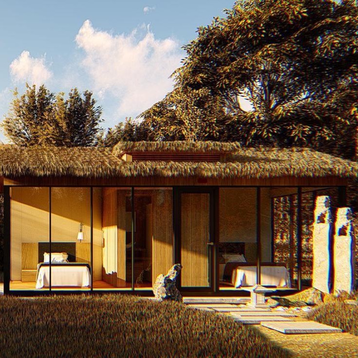 Casa de madera anticorrosión Casa de campo de la red Casa de la red Casa de la red Patio de la casa de la granja del paisaje Casa de la cabaña al aire libre al aire libre