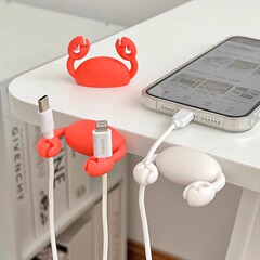 カニ理線器デスクトップ壁掛け携帯電話データケーブル充電ケーブル収納固定器ケーブルフック