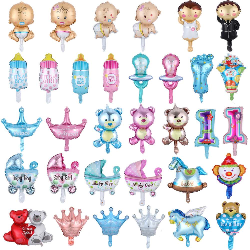 Mini Bottle Foot Trojan Crown Series Aluminum Film Balloon Baby Baby…