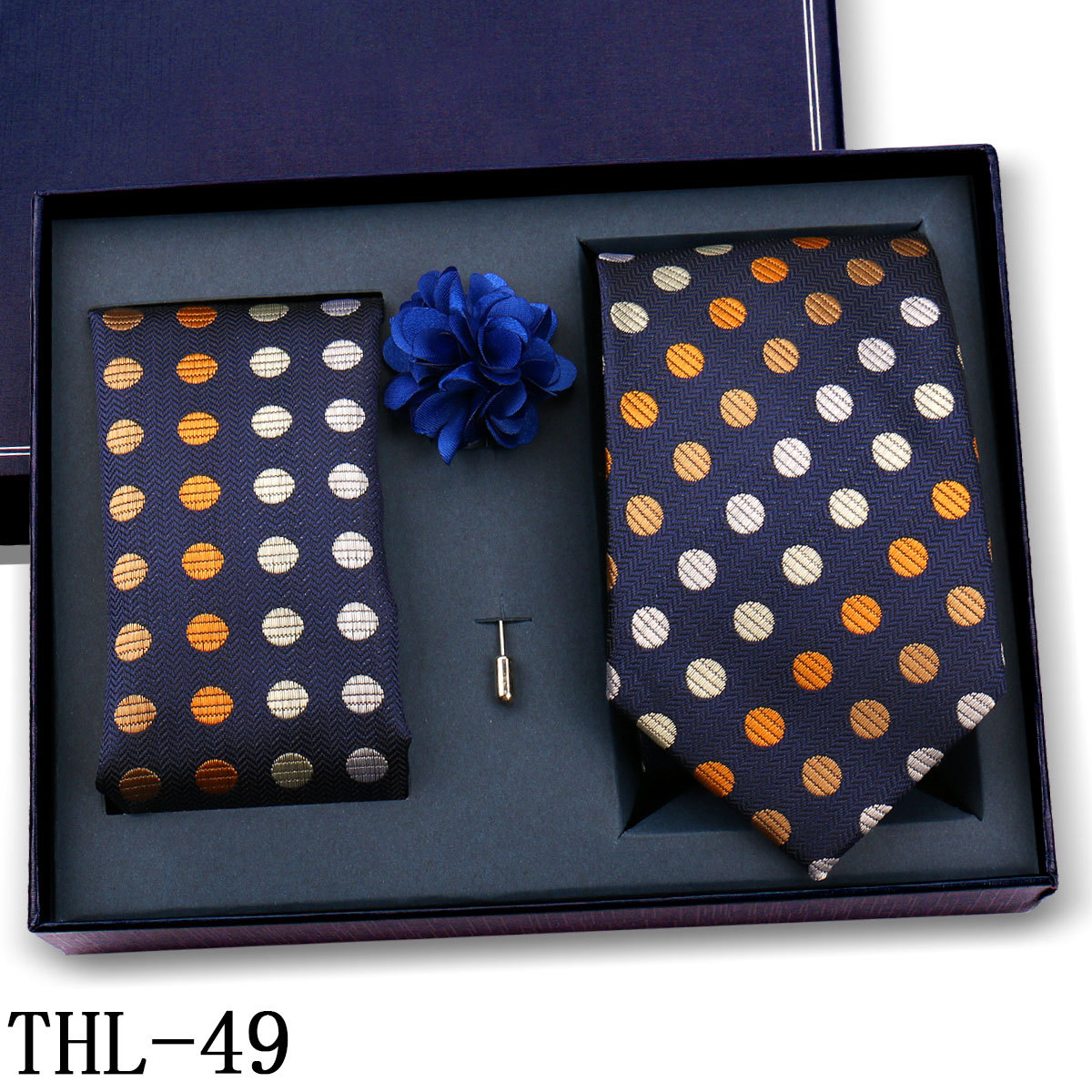 Juego de Corbata y Pañuelo para Hombre Poliéster para Bodas y Eventos de Negocios image 53