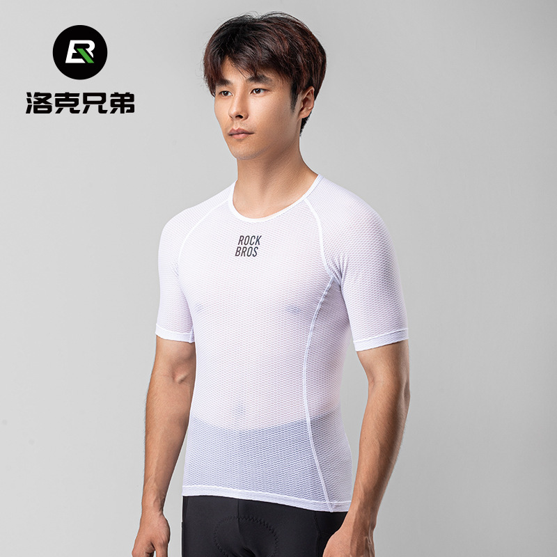 Locke Brothers Sweater Men's Quick-drying Breathable Short-sleeved Top Sports Base Road Bike Riding Suit Summer