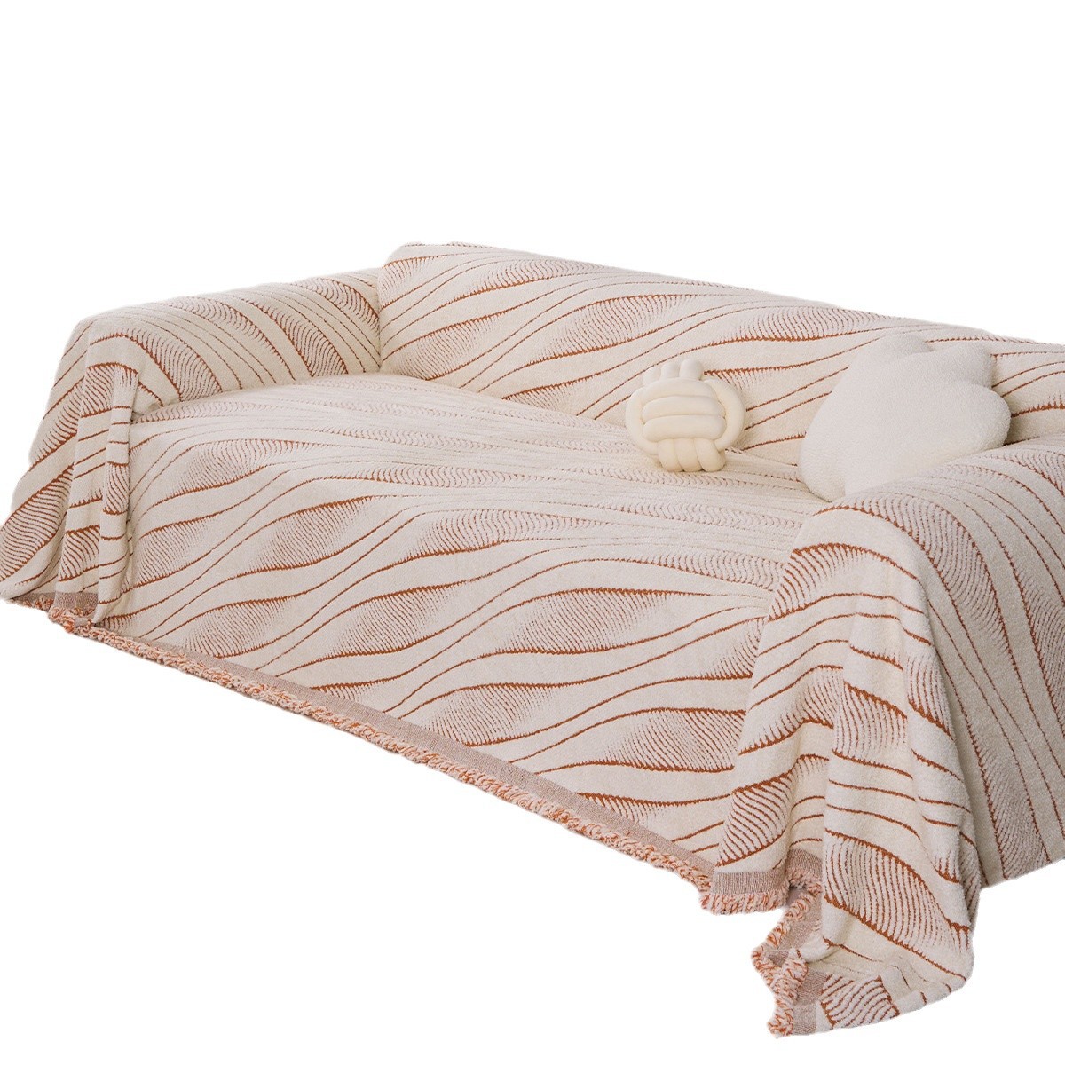 Toalla de sofá de hilo de anillo antideslizante cojín de sofá de cuatro estaciones, tela de sofá universal anti-gato, cubierta completa de una sola pieza, tipo instient