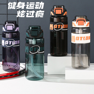 Sports Portable Straw Cup Plastic Cup Sports Fitness Kettle High Temperature Student Outdoor Heat Insulation Space Cup