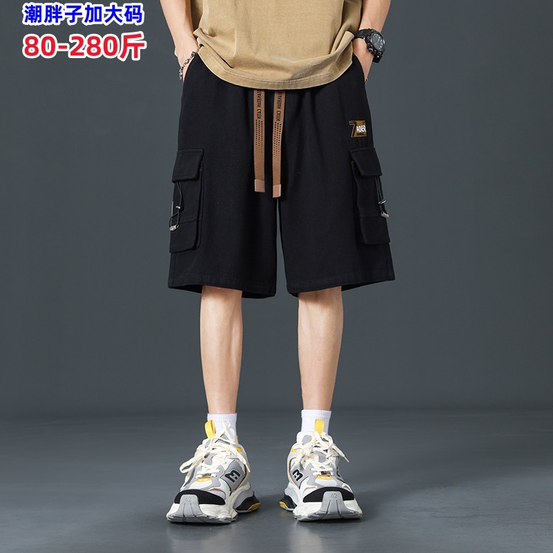 M-8XL Shorts Men's Summer Outer Wear Thin Fashionable Loose Sports Casual Fashionable Brand Plus Size Five-Minute Overalls