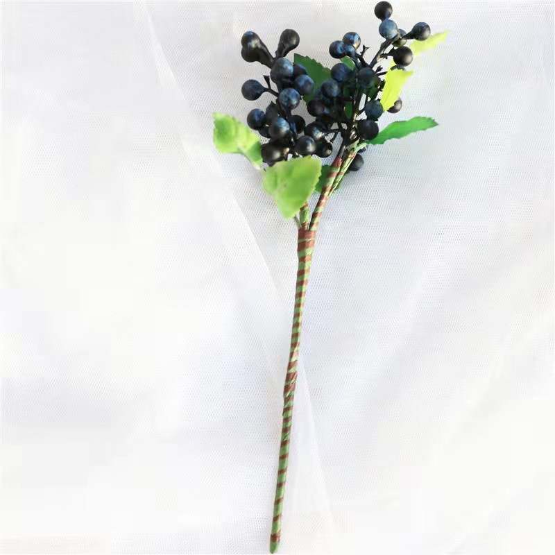 Decoración de Año Nuevo, Pequeña Flor de Acacia para Mesa, Arreglo Floral para el Hogar, Bayas, Fruta Navideña, Pequeña Fruta Roja, Flor Artificial, Fruta de la Abundancia