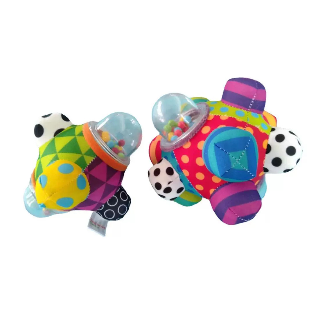 Baby Bomb Ball mano agarrando la bola de traqueteo táctil sensorial tridimensional sonajero Bola de tela 0-1 años de edad bebé juguete mano agarrar la bola