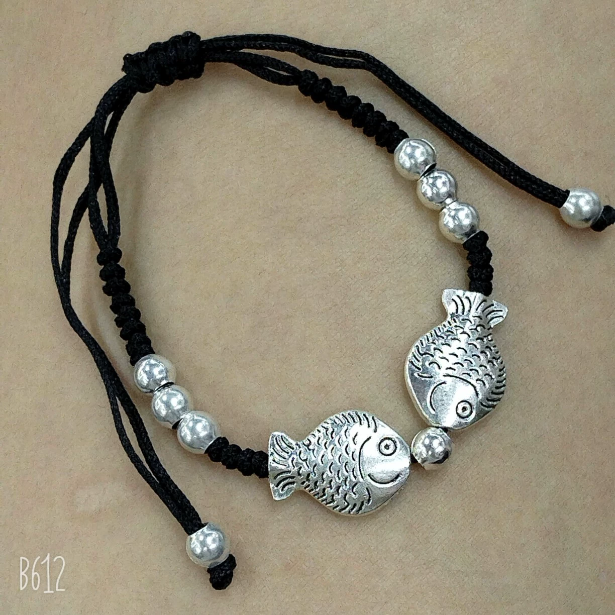 Woven Red Rope Bracelet, Miao/Tibetan Silver Alloy Charms, Ankle & Wrist, Multiple Styles