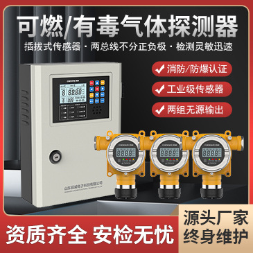 防爆可燃气体探测器工业氢气氨气浓度检测仪餐饮天然气燃气报警器