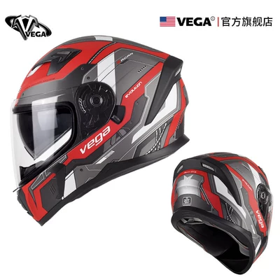 American Vega Motorcycle Helmet for | Kempinq və səyahət - m-evolution-red-comes-with-anti-fog-patch-black-film-headgear-nose-guard-helmet-bag