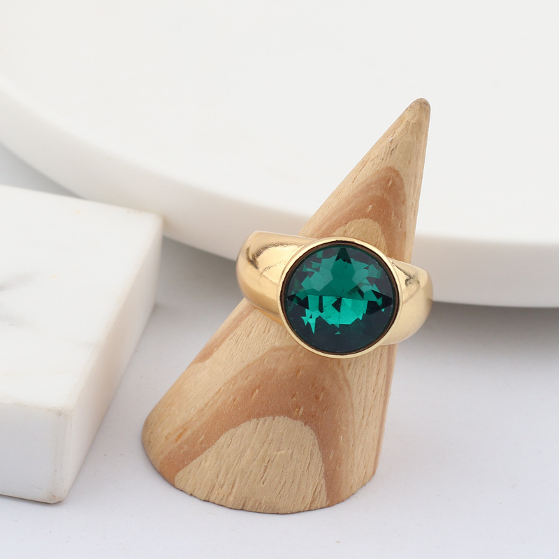 Fashion Geometric Copper Open Ring Plating Zircon Copper Rings