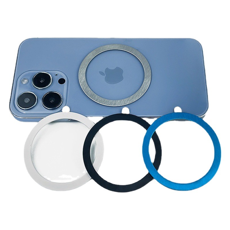Accesorios de anillo magnético de carga inalámbrica MagSafe soporte de coche parche magnético teléfono móvil Shell back sticker anillo de hierro al por mayor