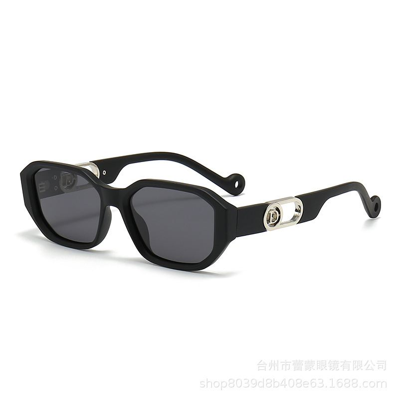 D字新款太阳镜偏光时尚高档墨镜走秀款小框形跨境sunglasses