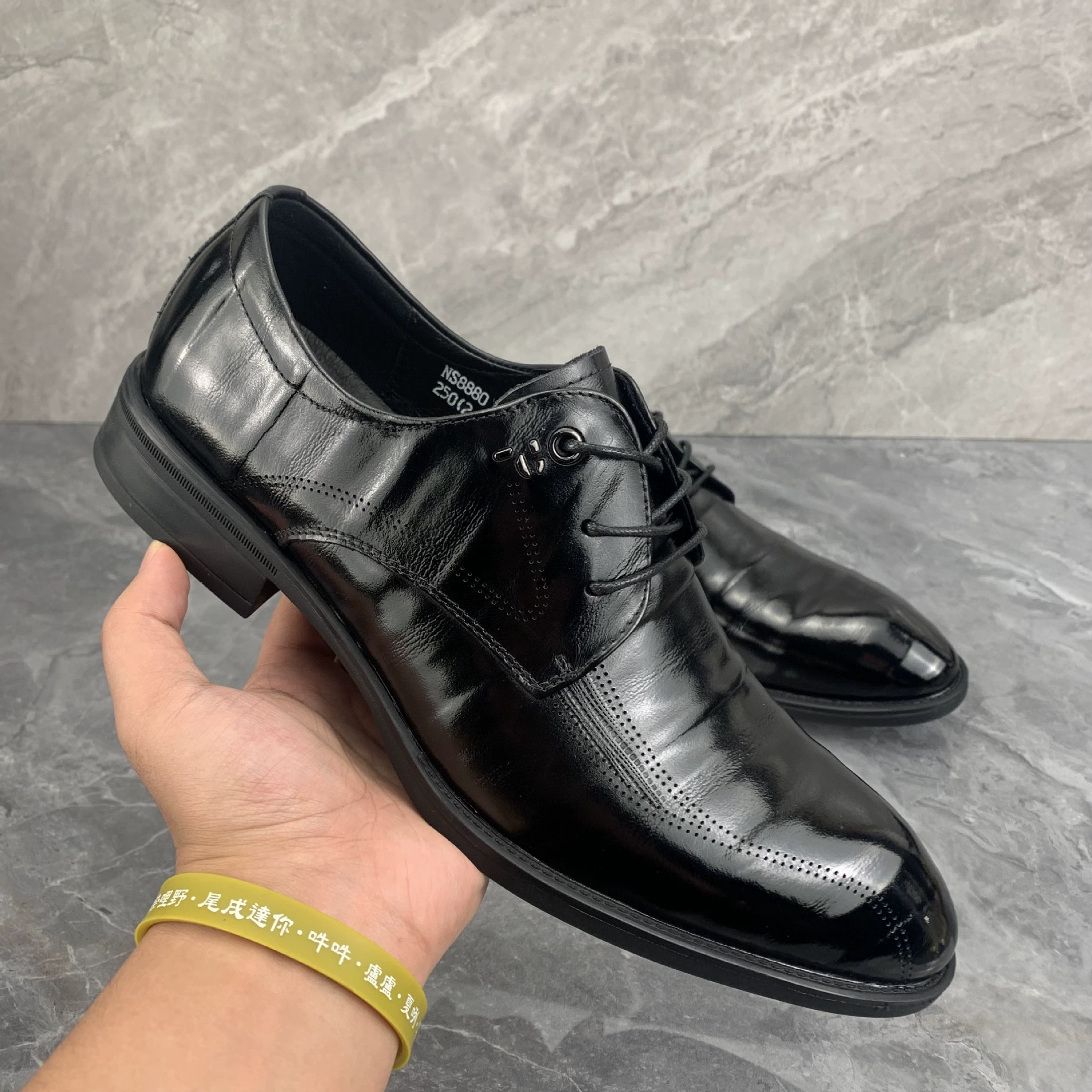 NS8880 первый слой воловьей кожи, новые мужские официальные деловые кожаные туфли, повседневная мужская обувь с низким кружевом