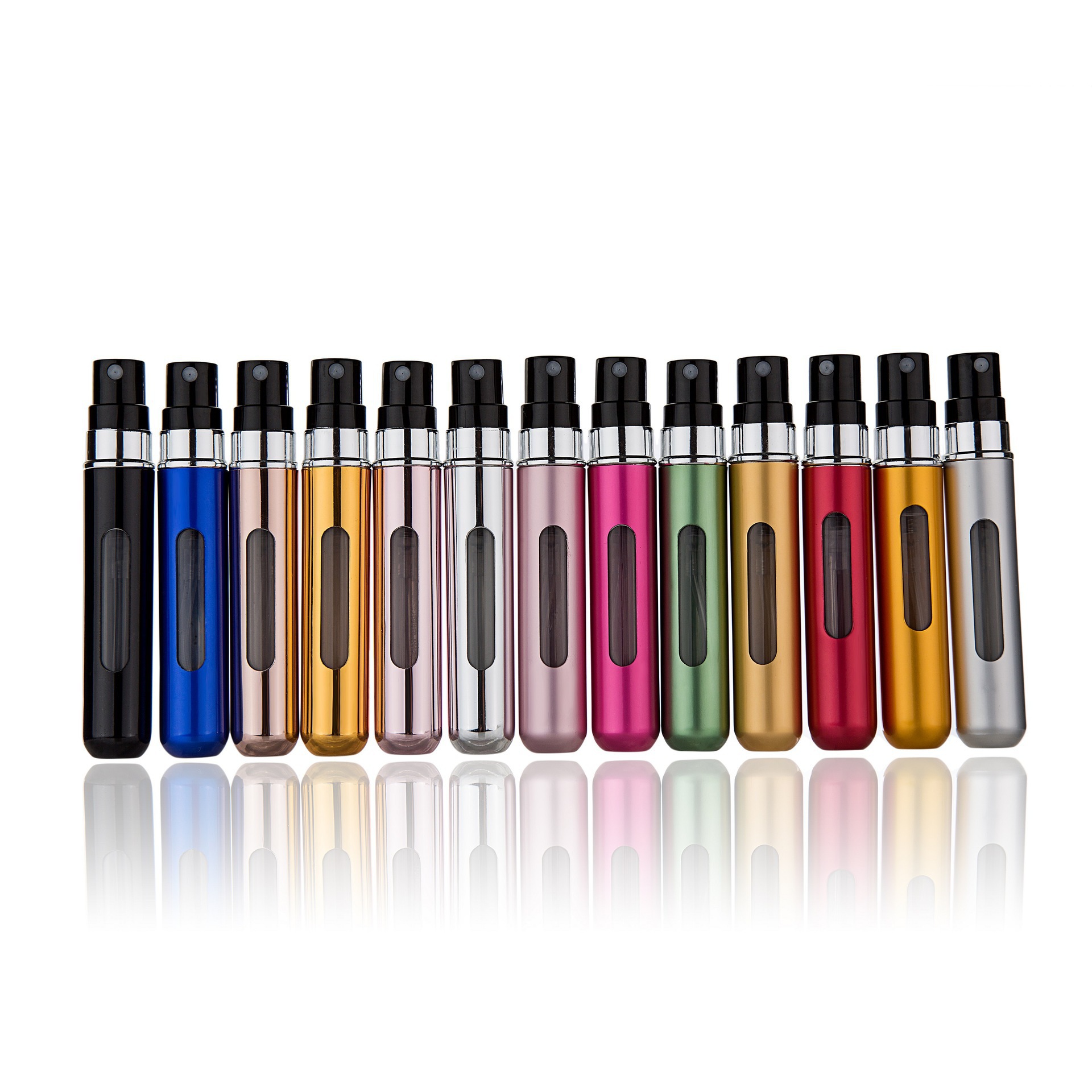 Perfume sub-botella inferior de llenado 8ml botella vacía botella de plástico de llenado inferior botella de spray portátil de viaje cosméticos sub-botella en stock