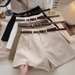 Tencel Cotton Wide-Leg Casual Shorts for Women, Summer Thin Style, High-Waisted, Loose, Slimming, Hip-Covering, A-Line, Butt-Lifting Hot Pants