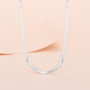 Fashionable brand necklace, blade, European style, silver 925 sample