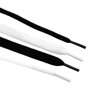 Black and White round flat shoelace AJ1 Air Force No. 1 AF1 basketball shoes flat men's and women's canvas shoes rope black and white shoelace