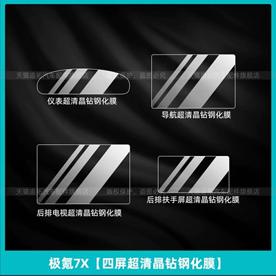 Car interior film | Film Interior Protection Central Control - ji-krypton-7x-four-screen-ultra-clear-crystal-diamond-tempered-film
