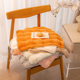 Light Luxury and High-End Rabbit Plush Cushion Chair Cushion Classroom Office Beautiful Buttocks Cushion Winter Student Sedentary Seat Cushion