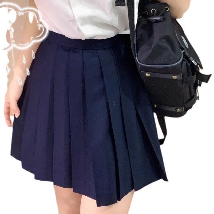 파란색 격자 무늬 스커트 시리즈 일본 학교 JK 유니폼 아이스크림 일 바다 격자 무늬 둘란 격자 무늬 주름 치마