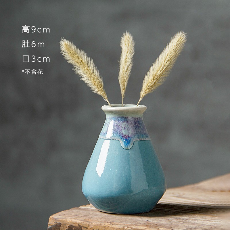 景德镇陶瓷小花瓶ins风卧室水培植物客厅摆件插花干花手工装饰品|undefined