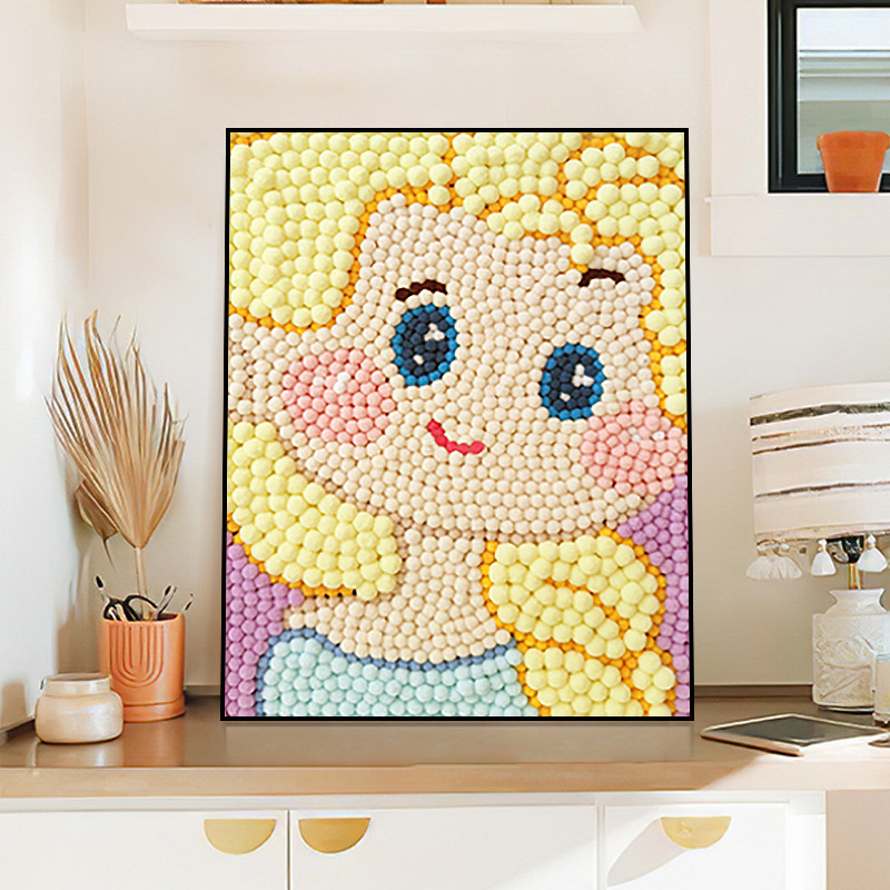 毛玉絵DIY子供向け漫画教育用ぬいぐるみボール絵画材料パッククリエイティブギフト屋台供給クリエイティブ手芸|undefined