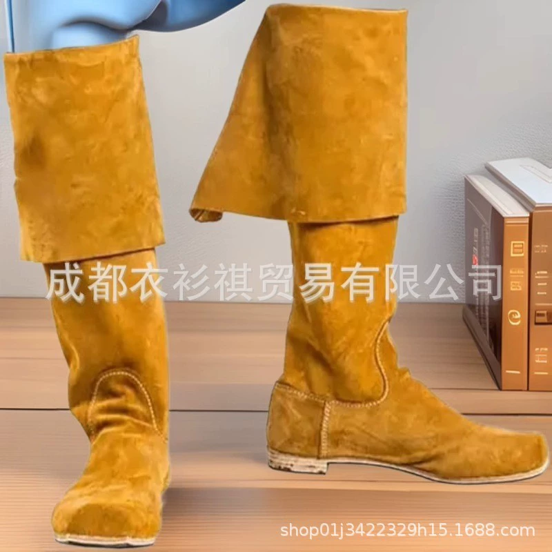 Amazon Independent Station Европейские и американские ретро средневековые ренессансные скандинавские викинговские пиратские мужские длинные сапоги большого размера