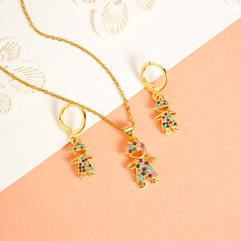 Vietnam Shajin nuevo estilo nicho diseño de personalidad con incrustaciones de diamantes collar de villano aretes joyas que no se desvanece durante mucho tiempo