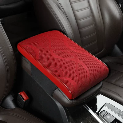 Armrest box pad foam heightening pad universal car - t22-ice-silk-sandwich-chinese-red-type-a