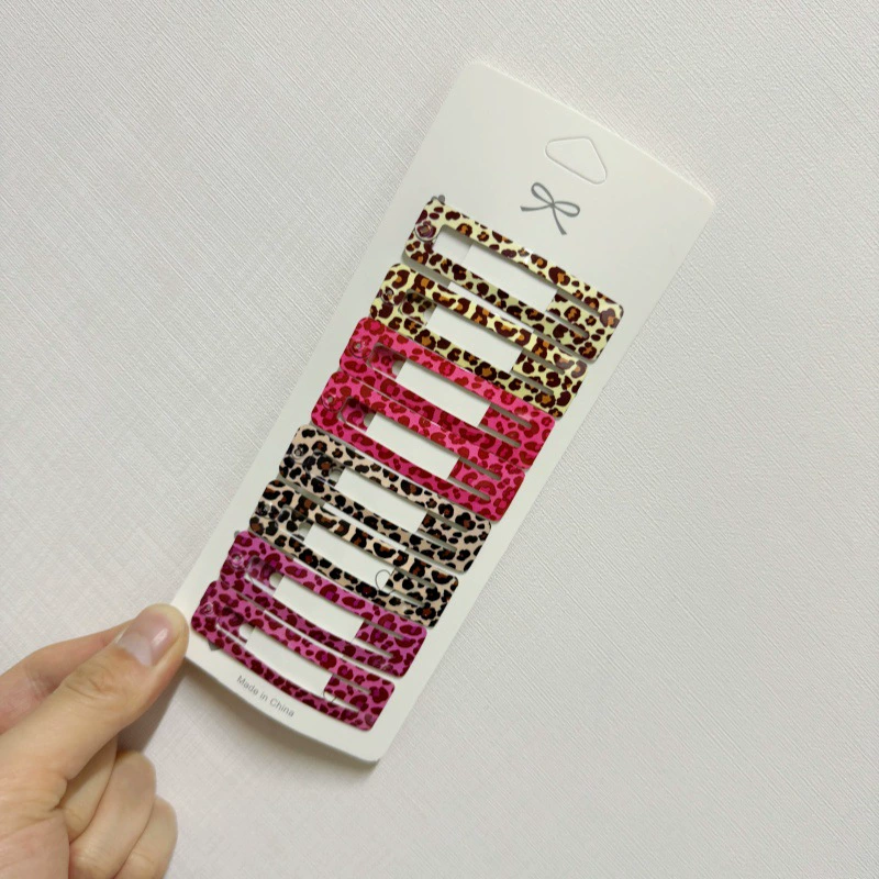 跨境网红ins fashion bag豹纹bb夹五角星斑马纹复古发夹外贸批发