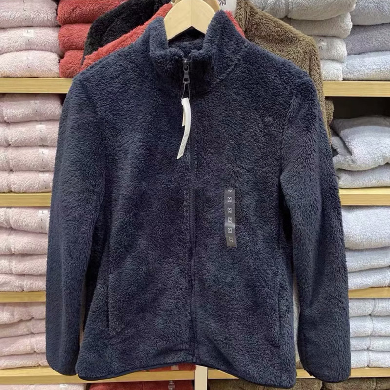 Chaqueta larga de felpa, manga larga, felpa coral, ropa de abrigo corta para otoño e invierno para mujer 479611/449753/439138