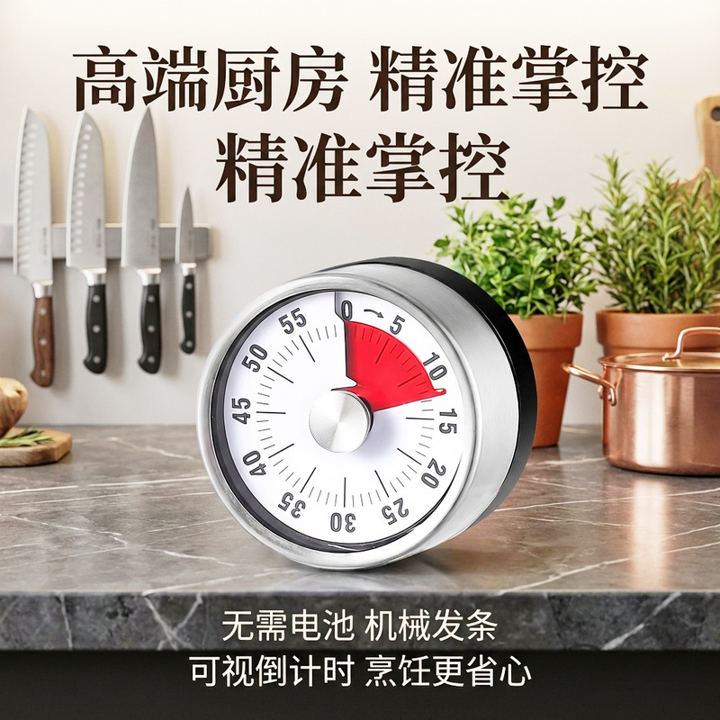 Kitchen Mechanical Timer, Home Baking Alarm Clock Timer, Student Time Manager, Visual Reminder Tool