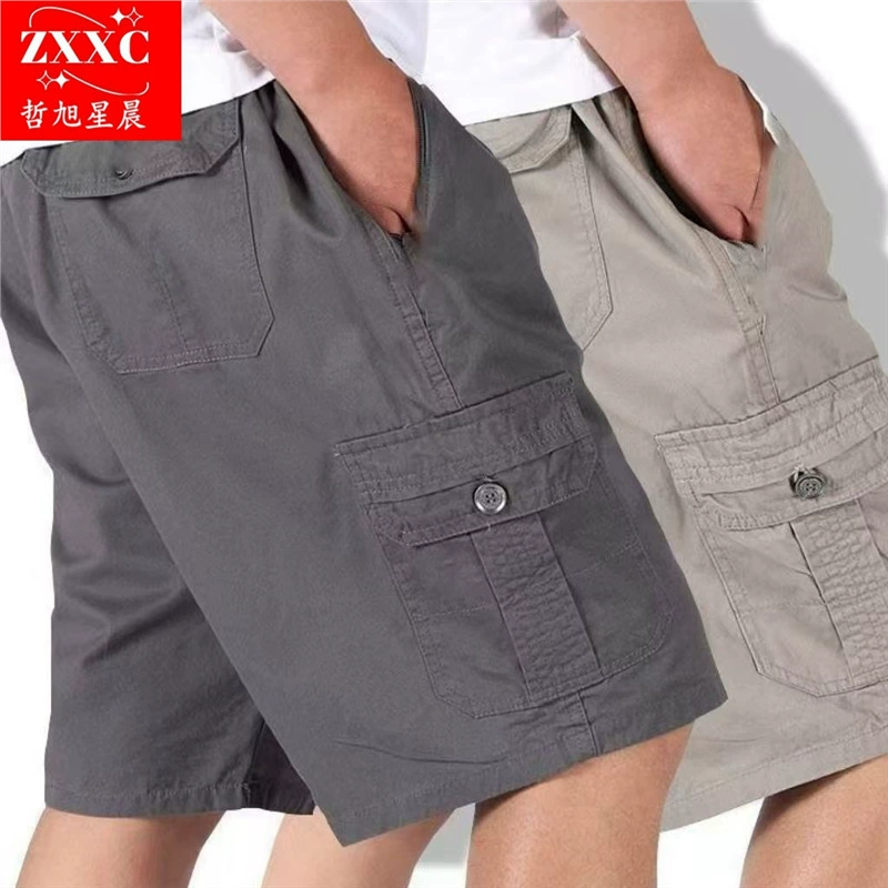 Summer thin shorts, trousers, for middle age, plus size