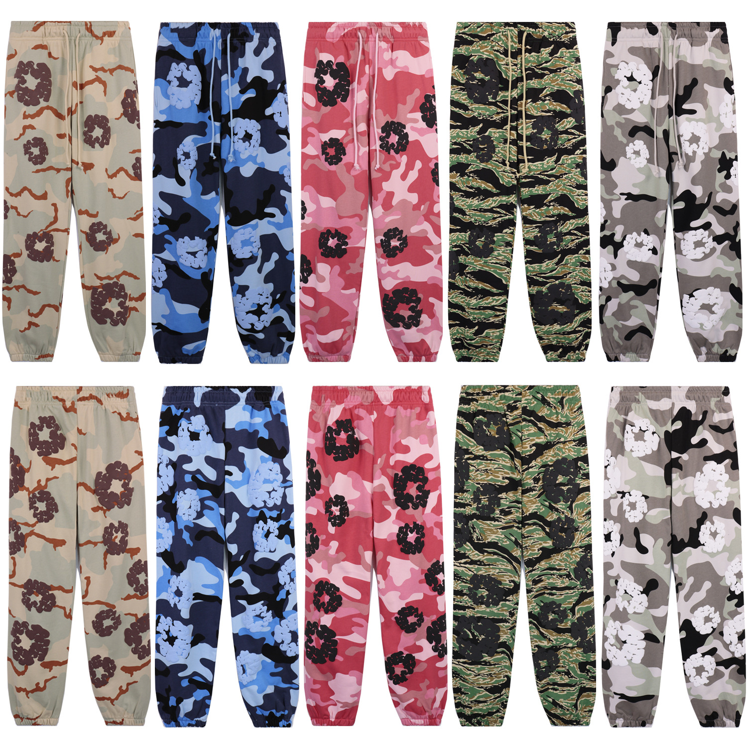 跨境外贸新款外单卡哈特夏季休闲运动长裤水洗口袋印花水洗长裤潮