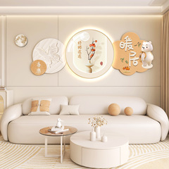 クリーム風客間装飾画ソファーの背景壁は北欧の掛け画の高級感を意味します。