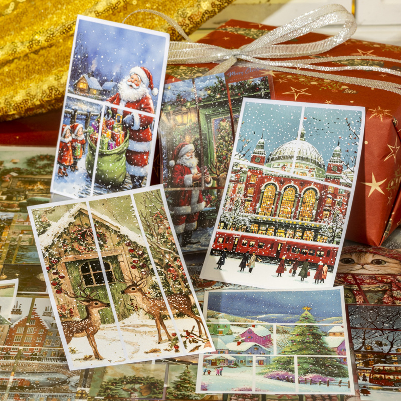 Ketchup Girl Christmas Theme Double Material Sketchup Sticker Libro de pegatinas Christmas Wondge Fun Divertido material de bricolaje