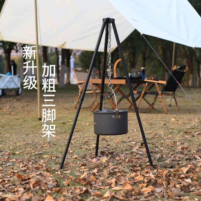 Гриль для барбекю на открытом воздухе штатив подвесной горшок сверхлегкие портативные принадлежности для кемпинга дрова Отопление костра стойка для печи для кемпинга