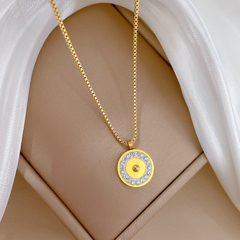 Minimalist Real Gold Collarbone Chain Necklace With Diamonds_voghion.com