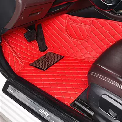 fully surrounds the front and passenger seats, Modelə uyğun ayaqaltı - single-layer-main-driving-red