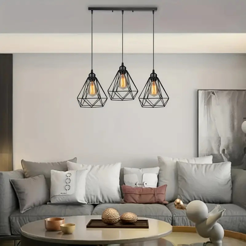 Proveedores transfronterizos al por mayor tres cabezas retro industrial lámparas de restaurante lámparas de pasillo lámparas de candelabros pequeños hoteles residenciales Zhongshan