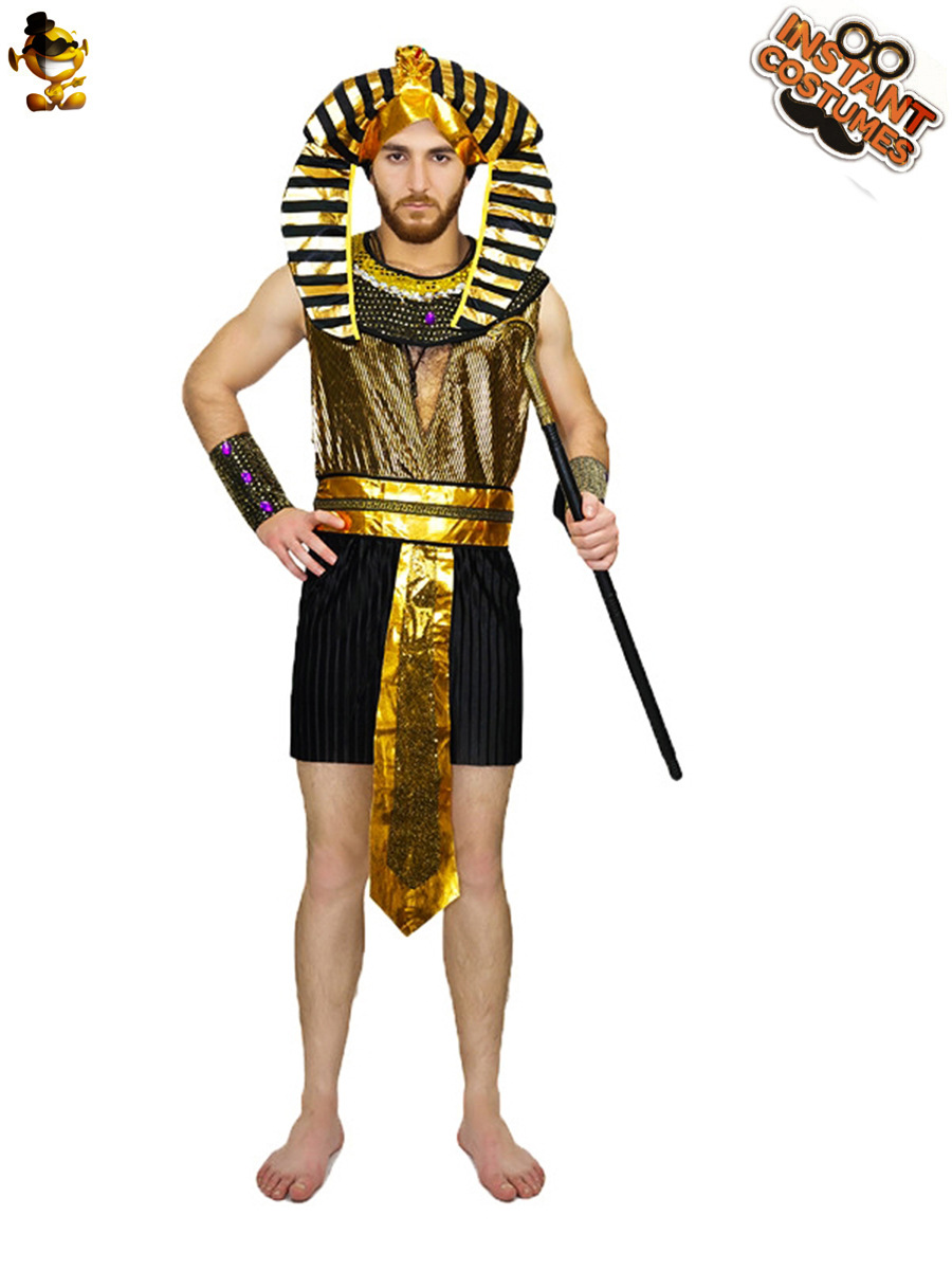 Etapa traje de la mascarada ropa de fiesta de Halloween traje de los hombres adultos de Faraón Cosplay