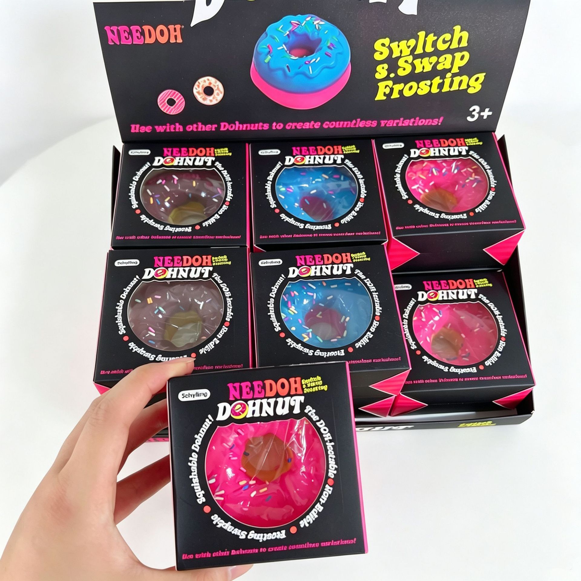 Nuevos productos transfronterizos Schylling NeeDoh Jelly Donut Jelly Donut Extrusión de juguetes