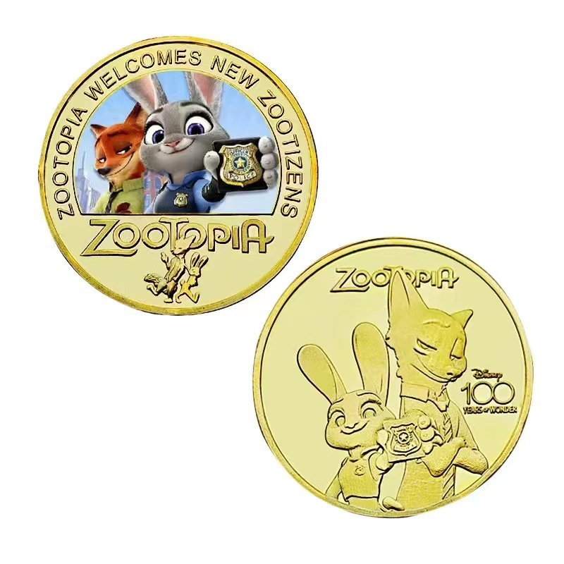 Monedas de Zoo Madden, monedas metálicas de animación, colecciones de regalos, medallones de metal estampadas.