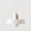 Beige glass lamp socket