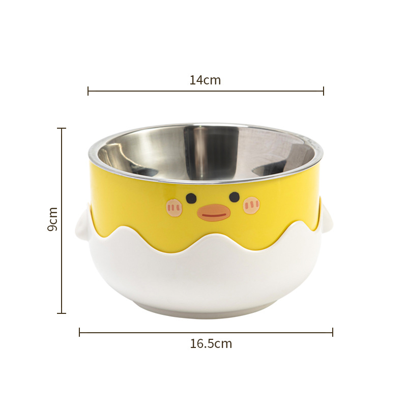Tazón de comida para gatos de dibujos animados Tazón de comida para perros Tazón de comida Pato amarillo pequeño Tazón de gato anti-volcado Tazón de arroz para gatos Tazón de agua para perros Suministros para mascotas