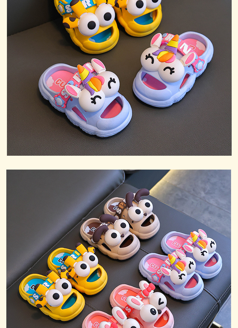 Barn clogs cartoon sandaler halkfria badtofflor för barn_voghion.com
