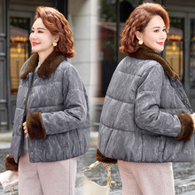 中老年女装轻薄棉服2025冬季新款妈妈宽松短款棉衣外套小个子棉袄
