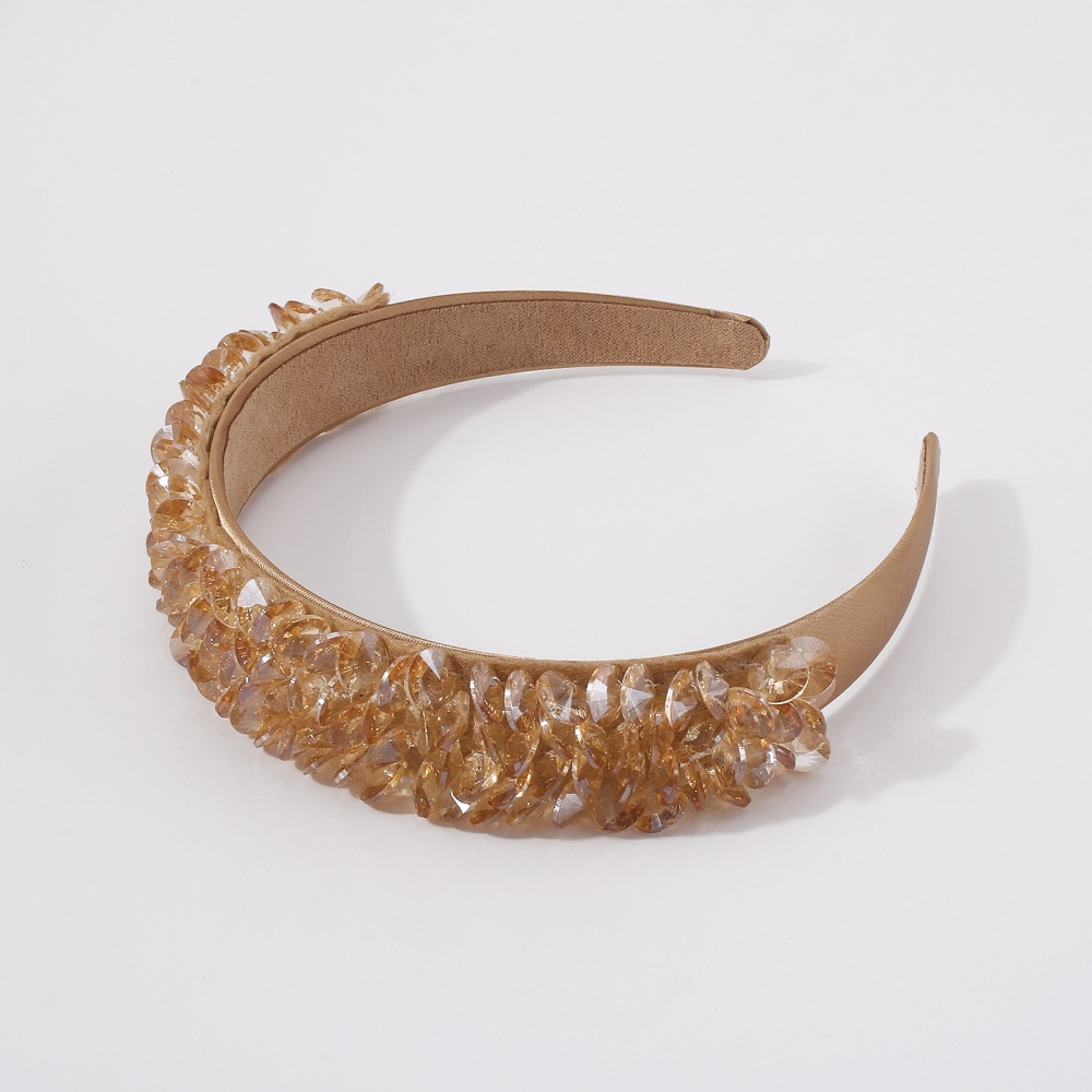 Wholesale Crystal Broad-brimmed Solid Color Headband Nihaojewelry display picture 8